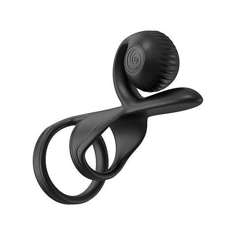 Snail Vibe Jovi Vibrating Couples Ring Black - Vibrating Cock Rings