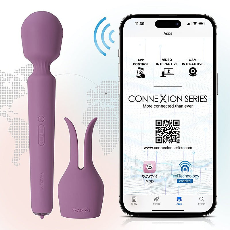 Svakom Emma Neo 2 Rabbit Ears Body Wand Massager - Body Wands