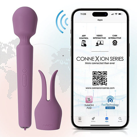Svakom Emma Neo 2 Rabbit Ears Body Wand Massager - Body Wands