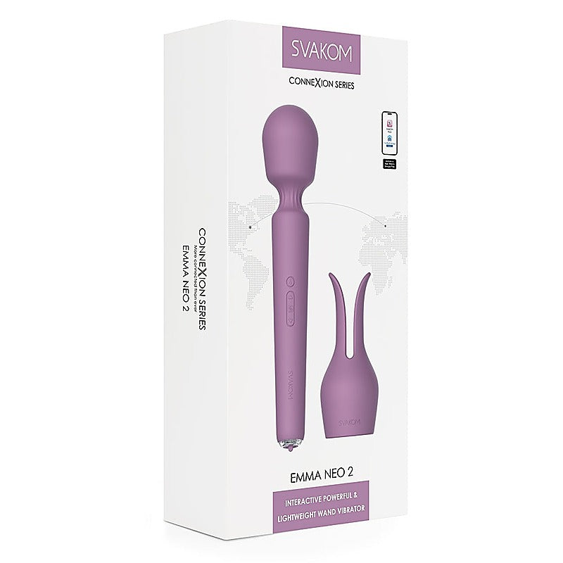 Svakom Emma Neo 2 Rabbit Ears Body Wand Massager - Body Wands