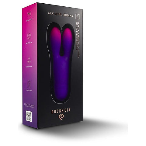 Glo Girl Bunny 10 Function Rabbit Ear Vibrator by Rocks Off - Rabbit Vibrators