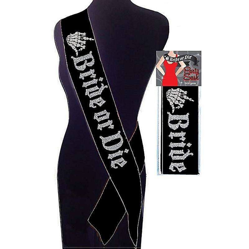 Premium Bride Or Die Sash by Little Genie - Bachelorette and Bucks