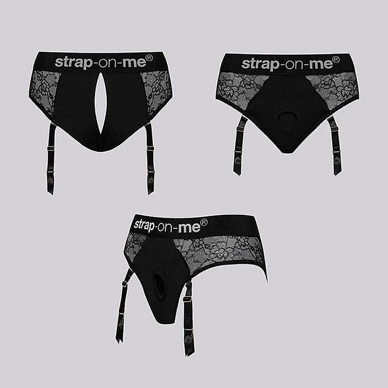Lace and Microfiber Strap On Harness Diva XS by Strap-On-Me - Strap On Sextoys