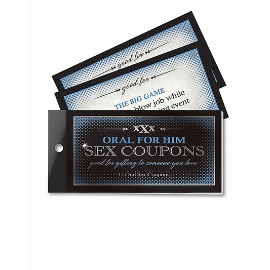 Little Genie Oral For Him Sex Coupons Set of 15 Coupons - Sex Games, Coupons and Tricks