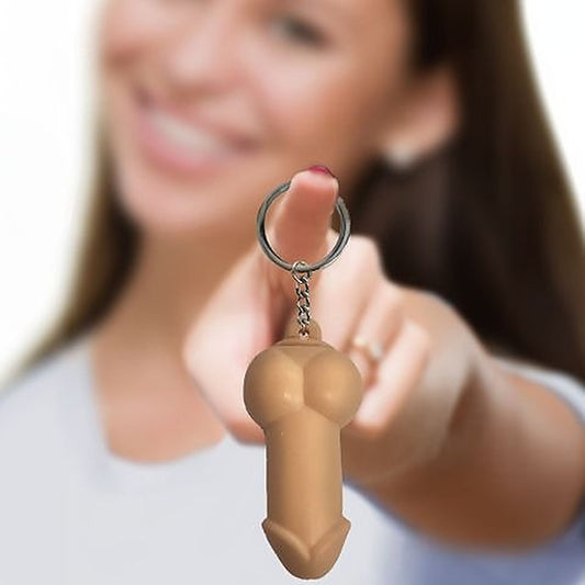 Super Fun Squishy Penis Novelty Key Chain by Little Genie - Party Gifts and Novelties