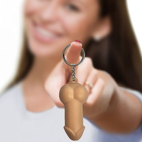 Super Fun Squishy Penis Novelty Key Chain by Little Genie - Party Gifts and Novelties
