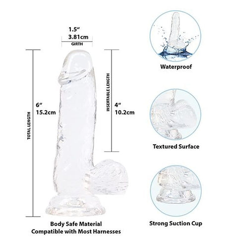 Addiction Crystal Realistic Dildo with Balls by BMS Factory - Realistic Dildos