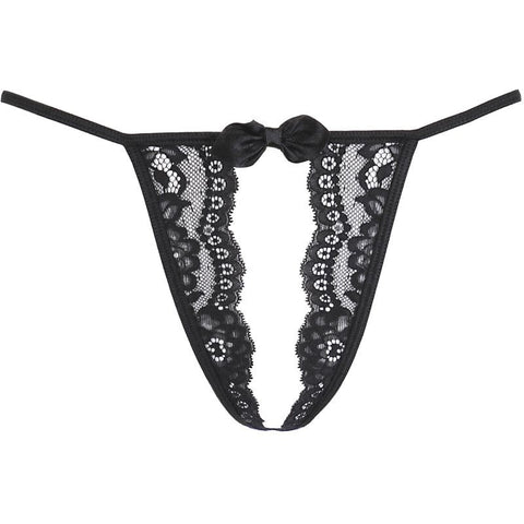 Lace Open Front G-String Panty by Axami Lingerie - G-Strings, Panties and Shorts