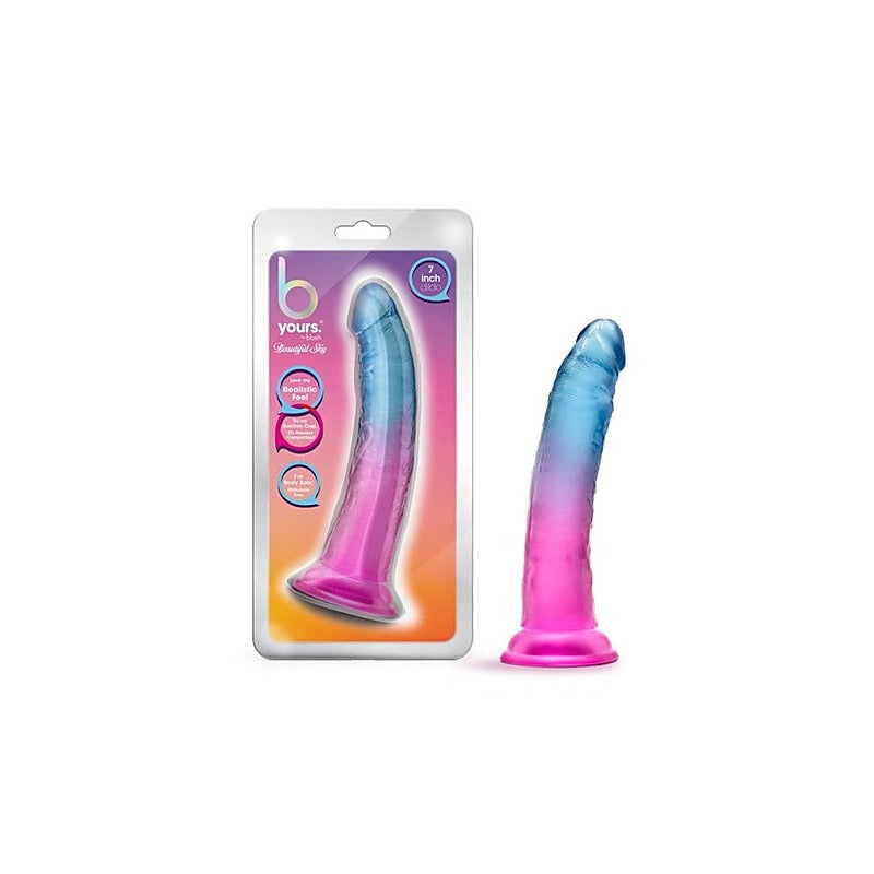 B Yours Beautiful Sky Realistic Dildo 7 Inch Sunset - Realistic Dildos