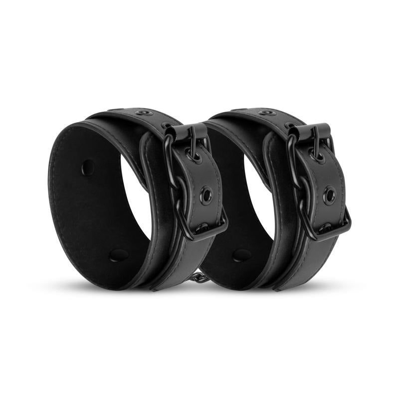Faux Leather Ankle Cuffs by Easytoys - Cuffs And Restraints