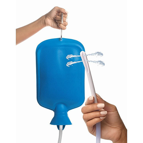 Deluxe Shower Enema Bag and Nozzle Kit by XR Brands - Enemas and Douches