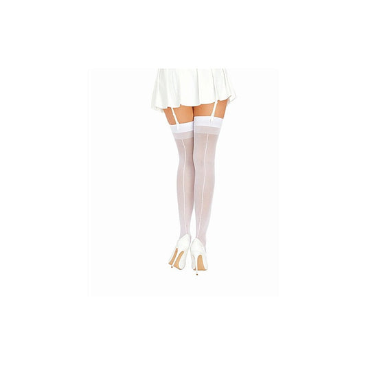 Dreamgirl Back Seam Womens Sheer Thigh High Stockings - Hosiery