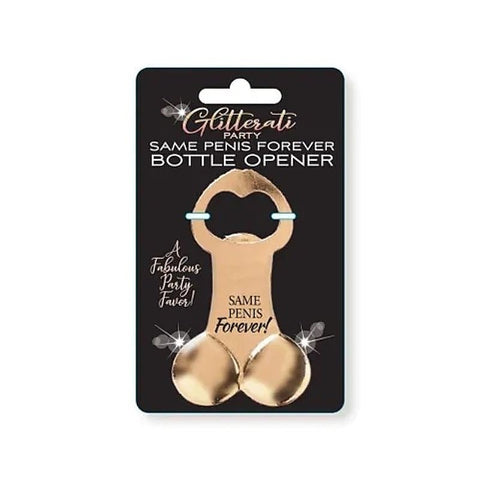 Glitterati Same Penis Forever Bottle Opener - Bachelorette and Bucks