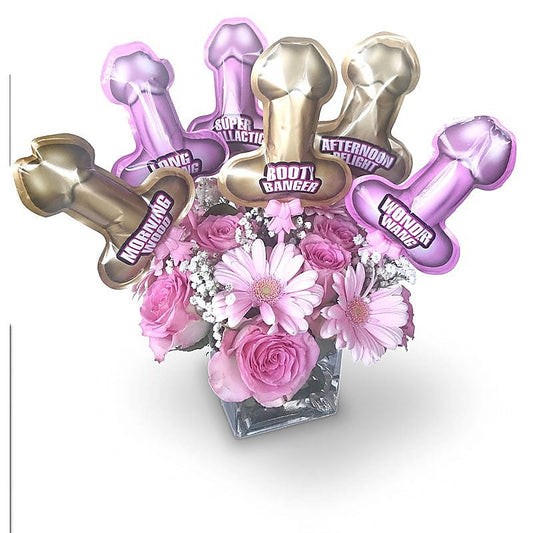 Glittering Penis Balloons - 6 Pack by Little Genie - Bachelorette and Bucks