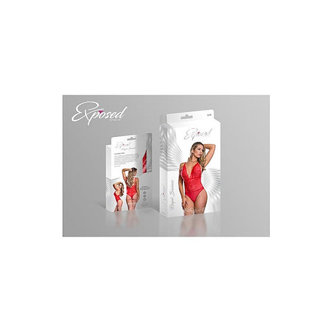 Exposed Lingerie Cross Elastic Strap Split Cheeky Womens - G-Strings, Panties and Shorts