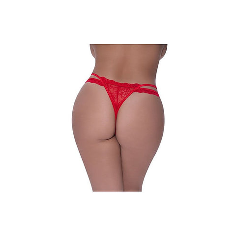 Exposed Lingerie Cross Elastic Strap Split Cheeky Womens - G-Strings, Panties and Shorts