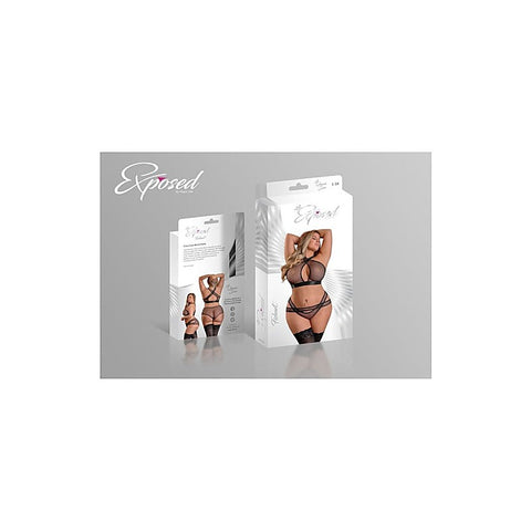 Exposed Lingerie Cross Elastic Strap Split Cheeky Womens - G-Strings, Panties and Shorts