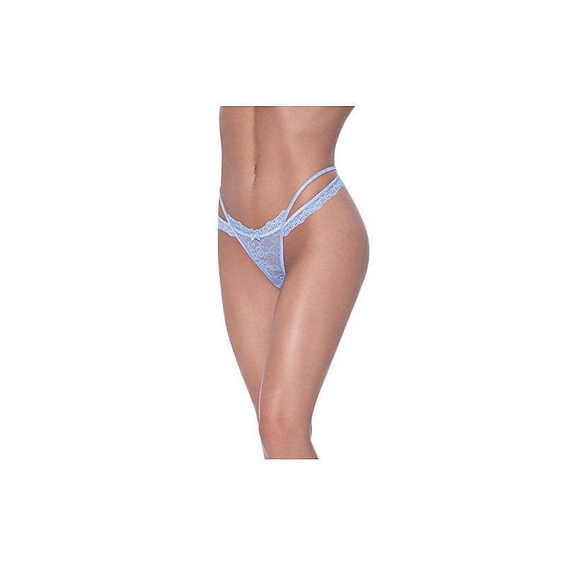 Exposed Lingerie Cross Elastic Strap Split Women's Thong - G-Strings, Panties and Shorts