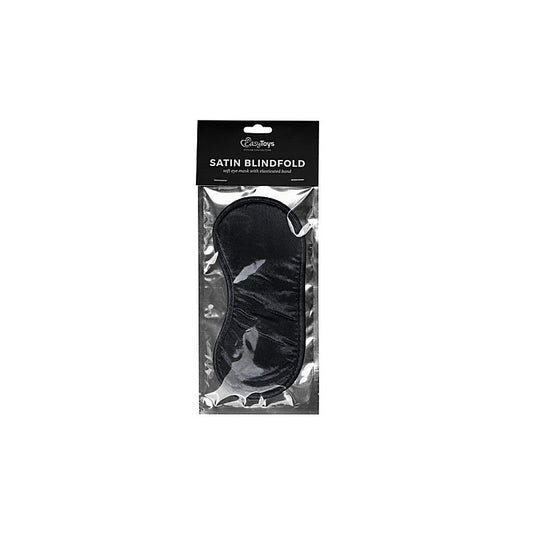 Premium Black Satin Eye Mask by Easytoys - Masks And Blindfolds