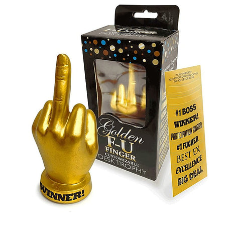 Golden FU Finger Trophy Party Gift by Little Genie - Party Gifts and Novelties