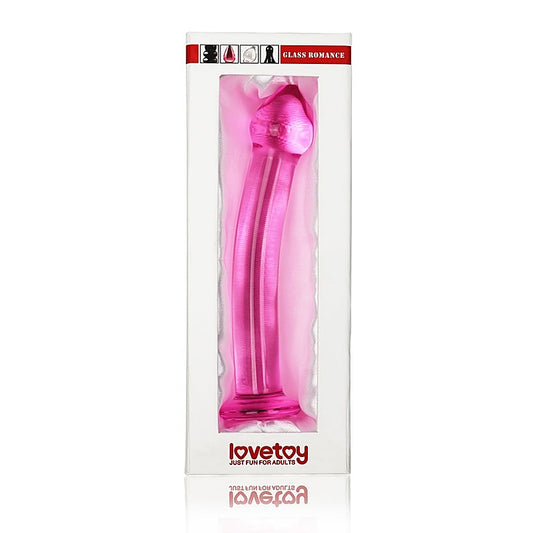 Glass Romance 3 Realistic Glass Dong by Lovetoy - Glass Sex Toys
