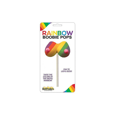 Rainbow Boobie Shaped Candy Pop by Hott Products - Party Gifts and Novelties