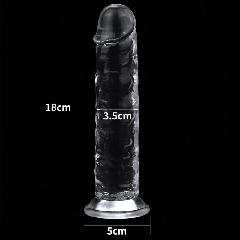 Super Realistic Clear Dildo 7 Inch by Lovetoy - Realistic Dildos
