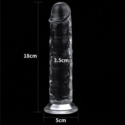 Super Realistic Clear Dildo 7 Inch by Lovetoy - Realistic Dildos