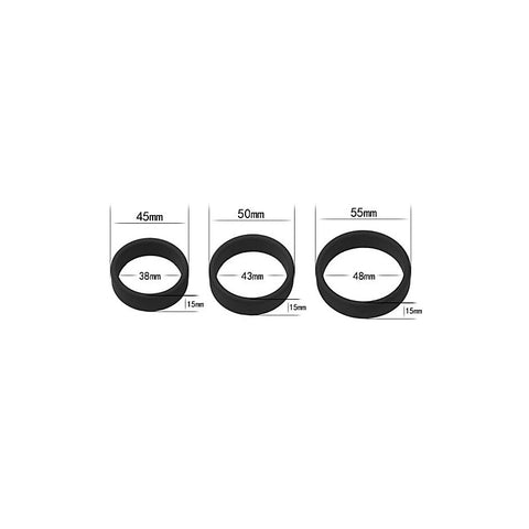 Stretchy Silicone Cock Rings Set 3 Piece by Lovetoy - Cock Ring Sets
