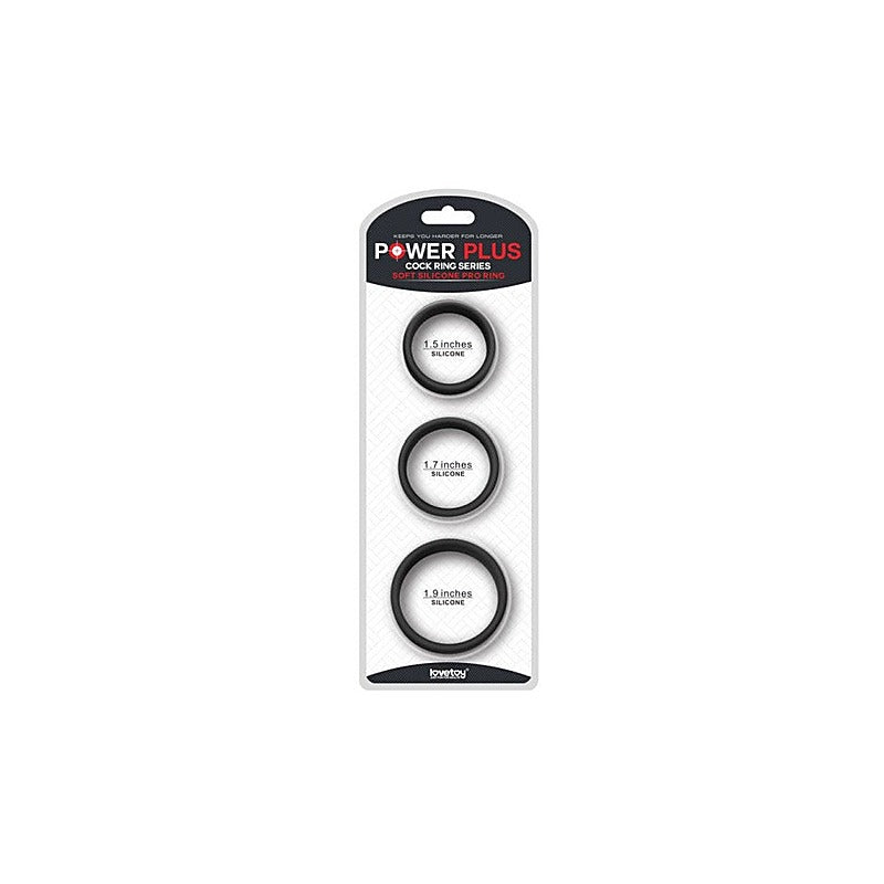 Stretchy Silicone Cock Rings Set 3 Piece by Lovetoy - Cock Ring Sets
