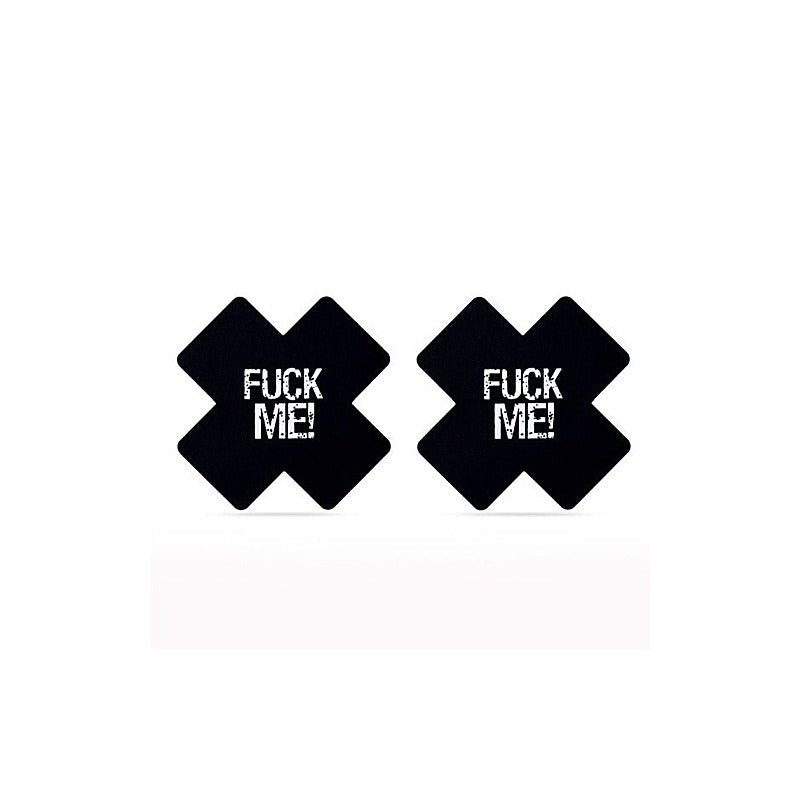 Cross Pattern Nipple Pasties Twin Pack by Lovetoy - Breast and Nipple Toys