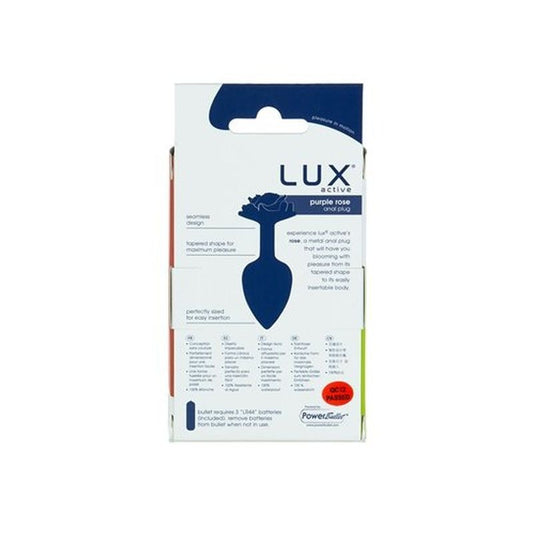 LUX Active 3 Inches Rose Metal Butt Plug by BMS Factory - Butt Plugs