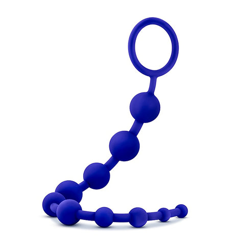 Luxe Silicone 10 Beads Indigo by California Exotics - Anal Beads and Balls