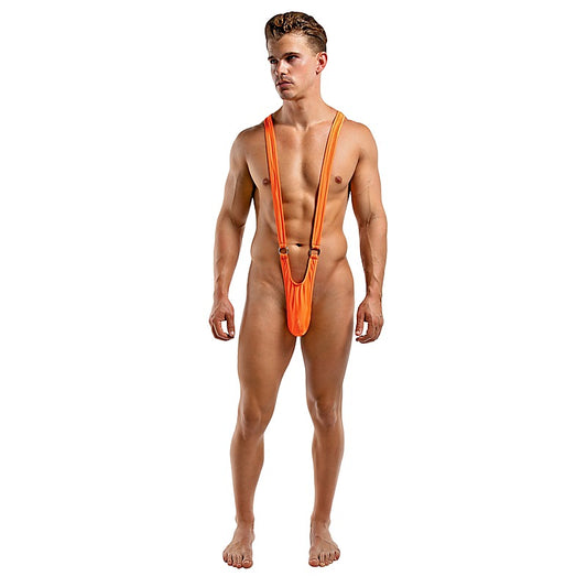 Male Power Stretchy and Breathable Sling Front Rings Orange - Jocks and G-Strings