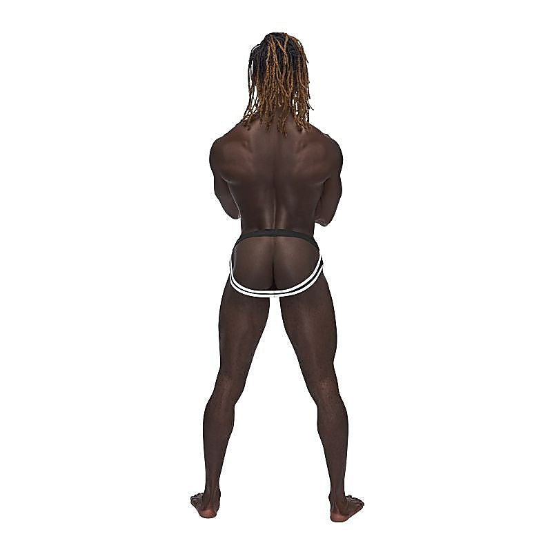 Male Power Sport Breathable Mens Mesh Jock Black - Jocks and G-Strings