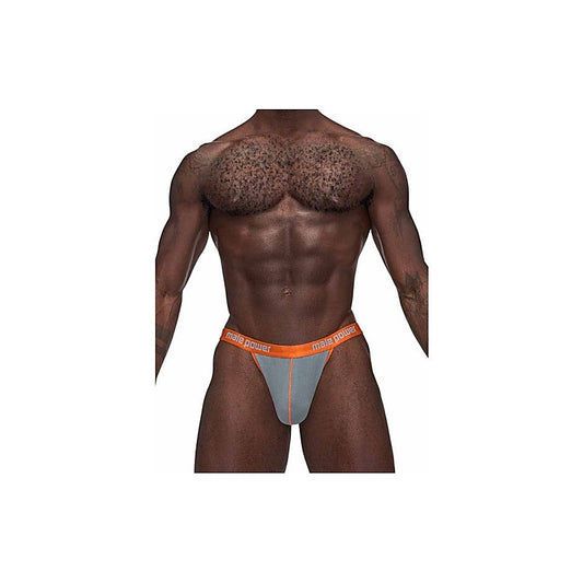 Male Power Casanova Uplift Stretchy Micro Mens Thong Grey - Mens Briefs And Boxers