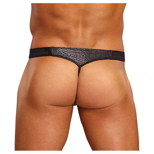 Male Power Micro V Shape Mens G-String Black - Jocks and G-Strings
