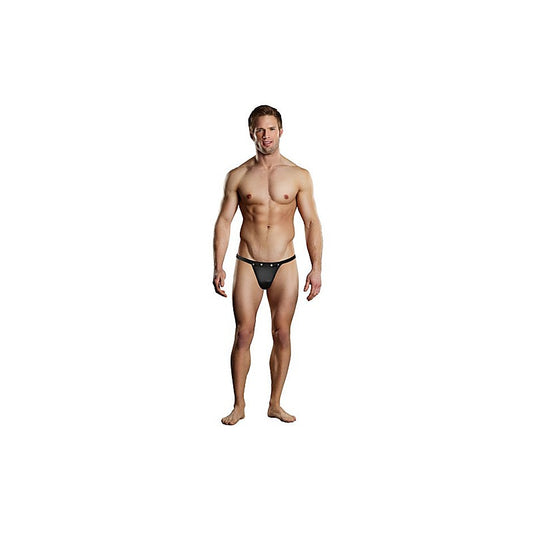 Male Power Rip Off Mens Thong With Studs Black - Mens Briefs And Boxers