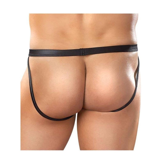 Male Power Wet Look Faux Leather Mens Jock by Magic Silk - His Fetish