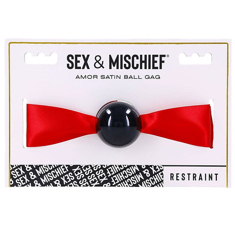 Premium Amor Satin Ball Gag by Sportsheets - Bondage Gags and Bits