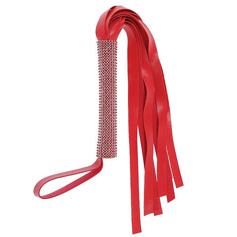Dazzling Vegan Leather Amor Sparkle Flogger for Sensual BDSM Play