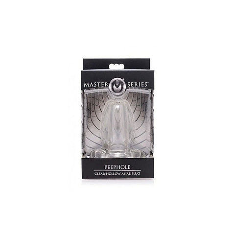 Master Series PeepHole Clear Hollow Anal Plug Small - Butt Plugs