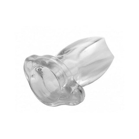 Master Series PeepHole Clear Hollow Anal Plug Small - Butt Plugs