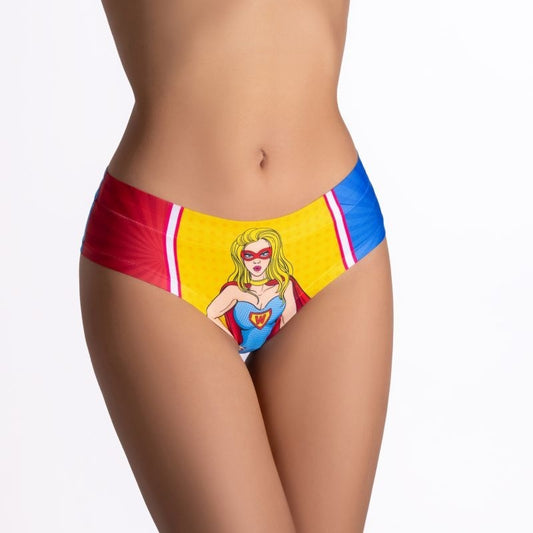 Comics Wonder Girl Slip Panties by Mememe Lingerie - G-Strings, Panties and Shorts