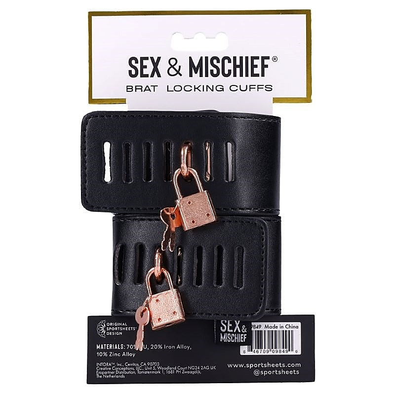 Premium Brat Locking Cuffs by Sportsheets - Cuffs and Restraints