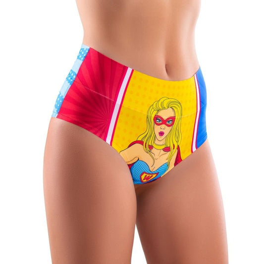 Comics Wonder Girl Hi-Briefs by Mememe Lingerie - G-Strings, Panties and Shorts