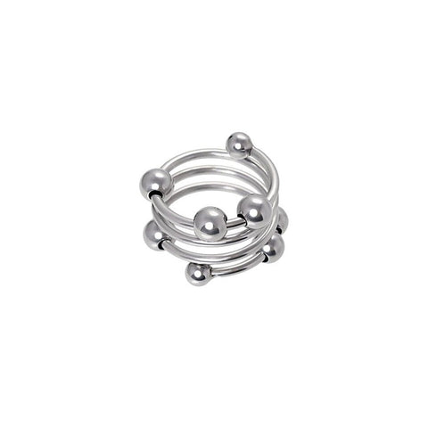 Premium Metal Balls Penis Head Ring by ToyFa - Cock Rings