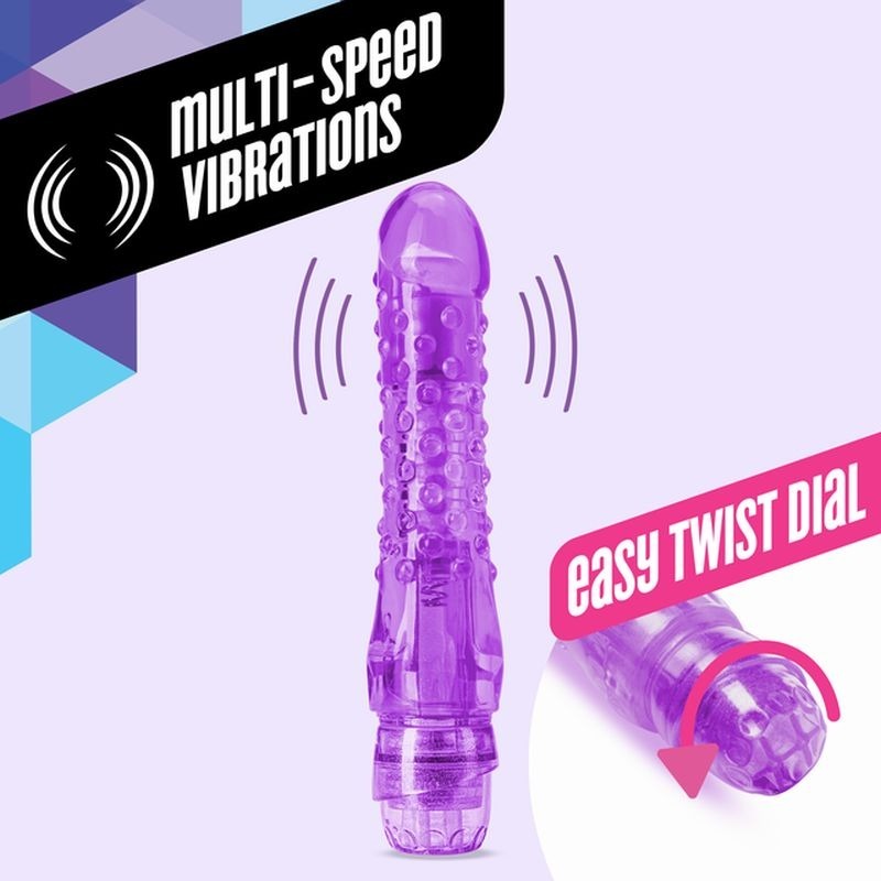 Naturally Yours Bump n Grind Vibrating Dildo Purple - Vibrating Dildos