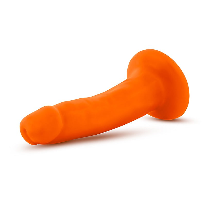 Neo Dual Density Cock Neon Realistic Dildo Orange - Realistic Dildos