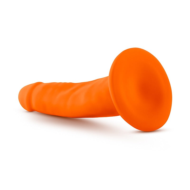 Neo Dual Density Cock Neon Realistic Dildo Orange - Realistic Dildos